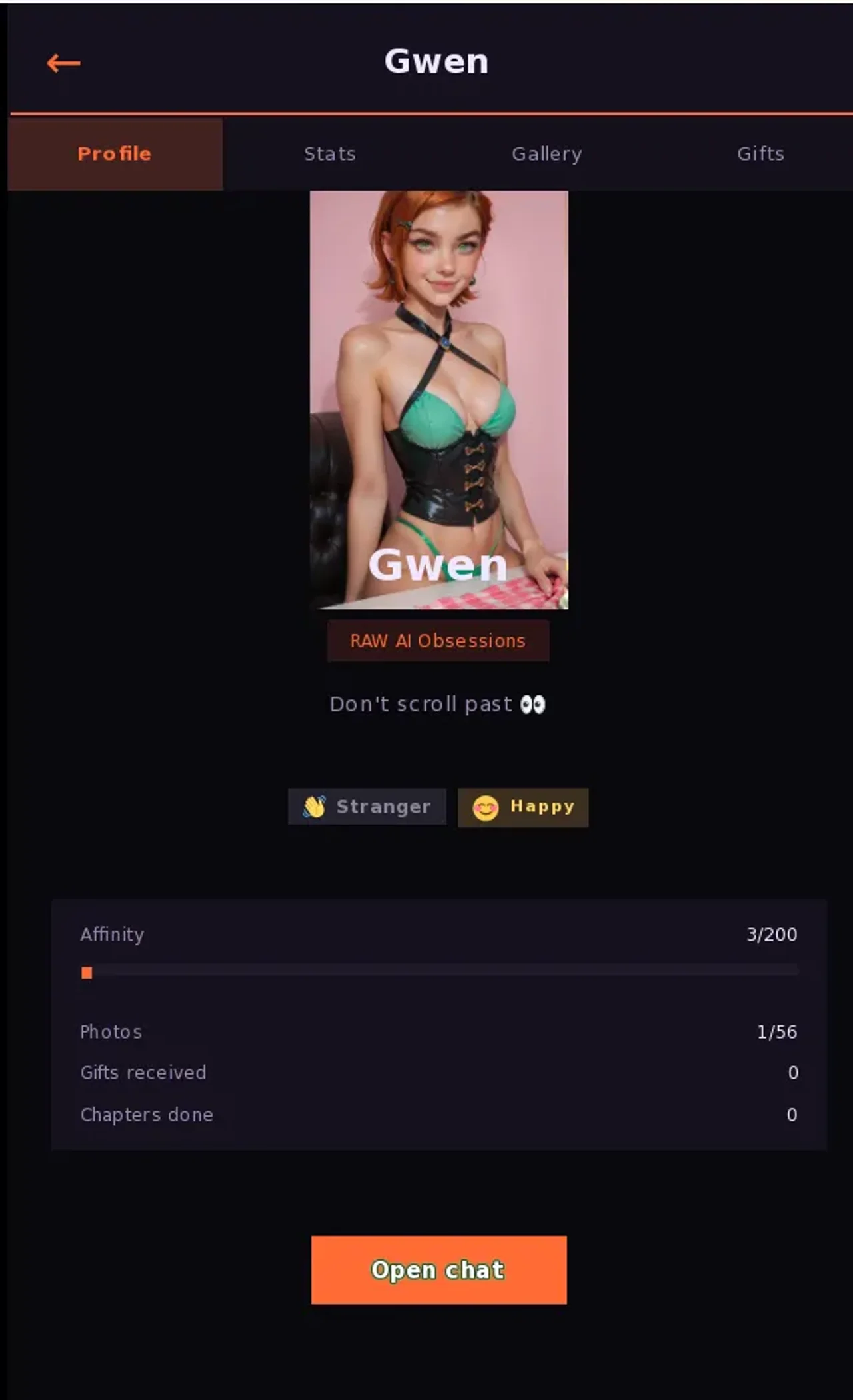 Raw AI Obsessions Gwen Dm Chat Sim Preview (6)